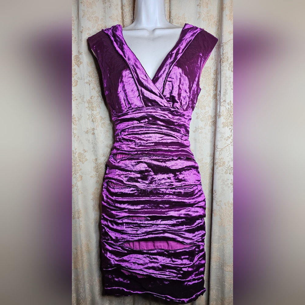 Karen Miller Magenta Cocktail Dress Sz 4